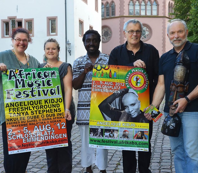 African Music Festival, von links: Sil...l Kofi, Hans-Jrg Jenne, Georg Metzger  | Foto: Sylvia-Karina Jahn