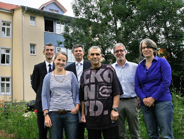 Mieter und Wohnbau sanierten gemeinsam...s, Hans-Peter Launer, Beater Engesser.  | Foto: Marlies Jung-Knoblich