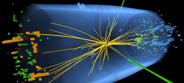 Sieht aus wie ein Blick ins All: die S...llision im Teilchenbeschleuniger Cern   | Foto: afp