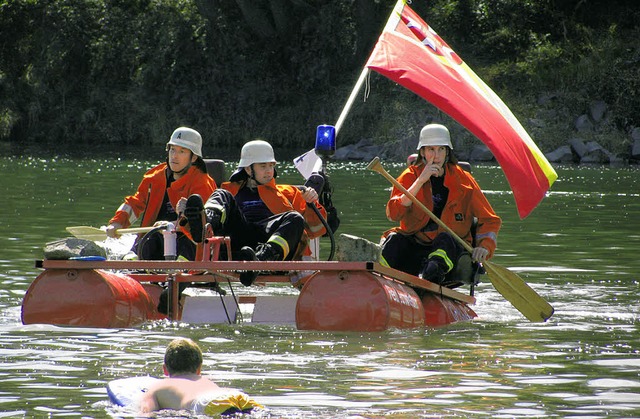 Kann die Griheimer Rheinregatta wie g...hts) fr St. Michael  geweiht werden.   | Foto: Griheim aktiv/Dietmar Lsch