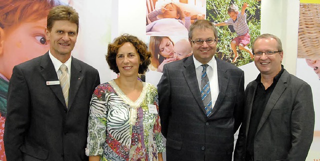 Martin Volz, Sylvia Haueisen, Brgerme...Bad Sckingen ber Kindertagespflege.   | Foto: Ralph Fautz