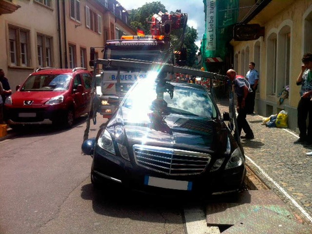 Nicht das erste Auto, das im Freiburge... Und garantiert auch nicht das letzte.  | Foto: Privat