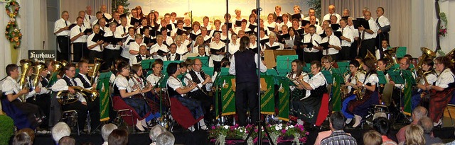 Auf eine musikalische Zeitreise nahmen...ereins Ottoschwanden ihr Publikum mit.  | Foto: Christian Ringwald