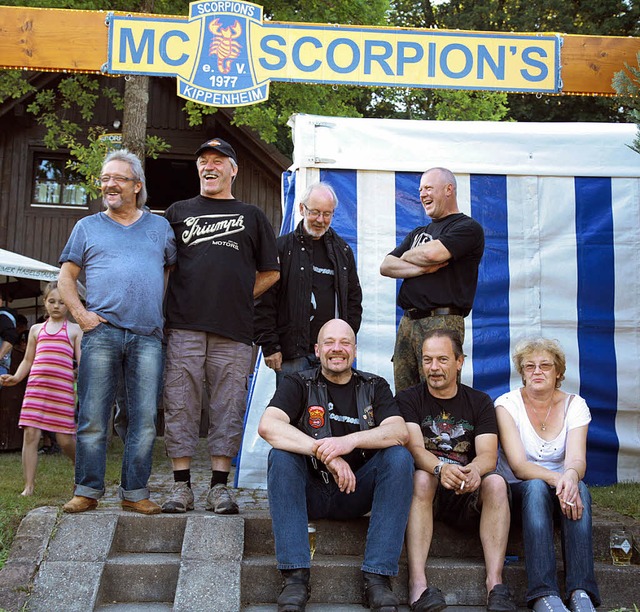 Zum Motorradtreffen des MC Scorpions a...im waren Biker von weither angereist.   | Foto: Sandra Decoux-Kone