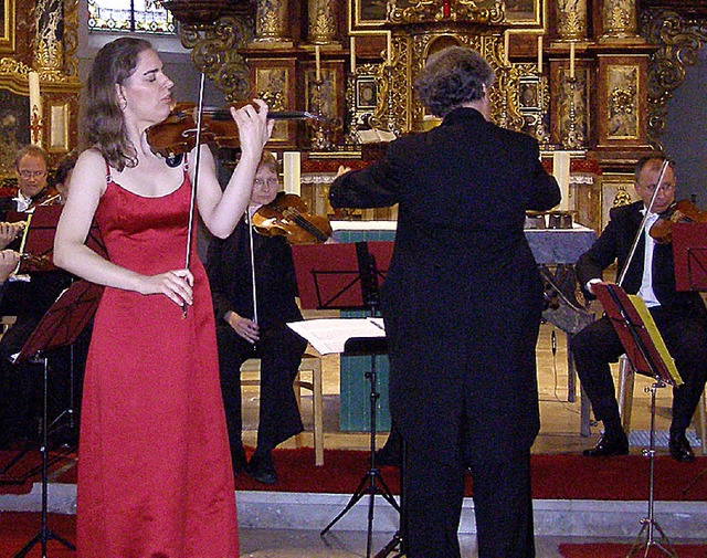 Kathrin ten Hagen  wirkte als Violinso...ligen Klosterkirche in Friedenweiler.   | Foto: Liane Schilling