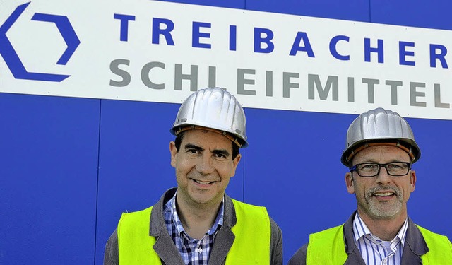 Olivier Berger und Pirmin Wilhelm, Ges...fhrer der Treibacher Schleifmittel AG  | Foto: Krug