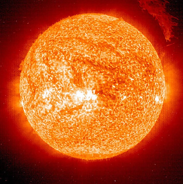 Sonnenfleck &#8222;1520&#8220; aufgenommen von Raumsonde Soho.   | Foto: dapd