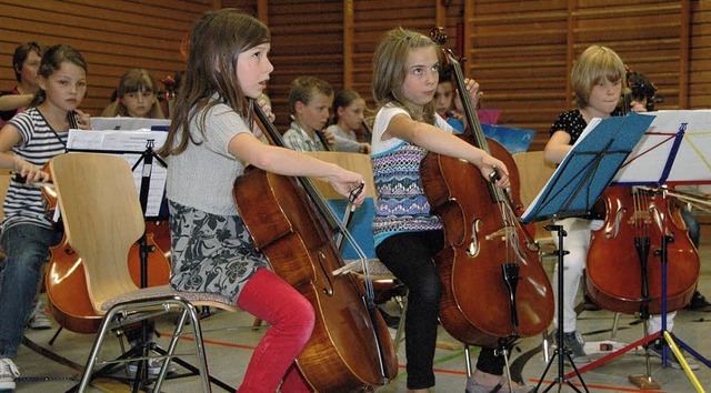 Das dritte Cellofest der Musikschulen ...er Altrheinhalle Mrkt guten Anklang.   | Foto: ounas-Krusel