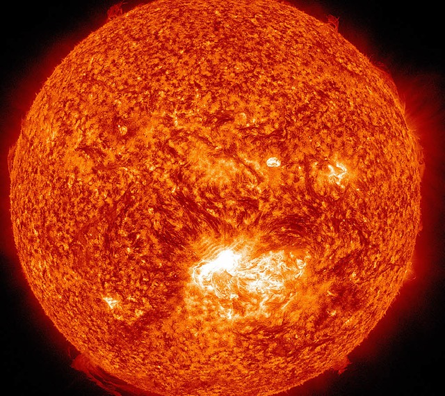 Diese Aufnahme der Nasa  vom 13. Juli ...n der der Sonnensturm begonnen hat.     | Foto: NASA/SDO/AIA dpa