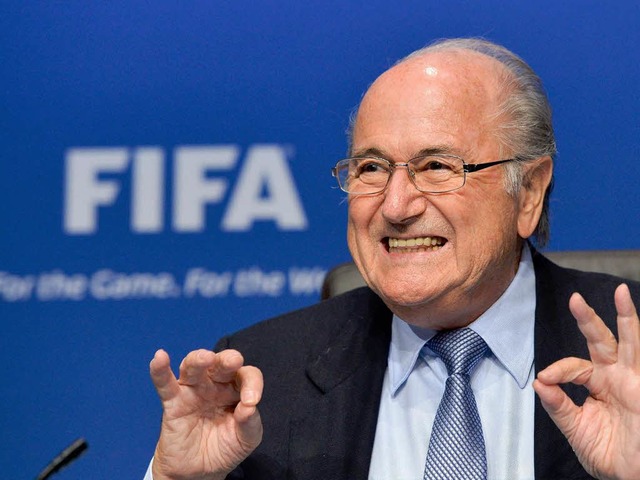 &#8222;Ich bin ein glcklicher Prsident&#8220;, sagt Joseph Blatter.   | Foto: AFP