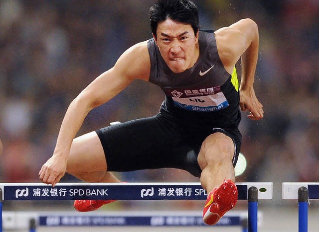 Hrdenlufer Liu Xiang scheiterte scho...ennen &#8211; und verlor an  Ansehen.   | Foto: AFP (2)/dpa (2)/sdapd