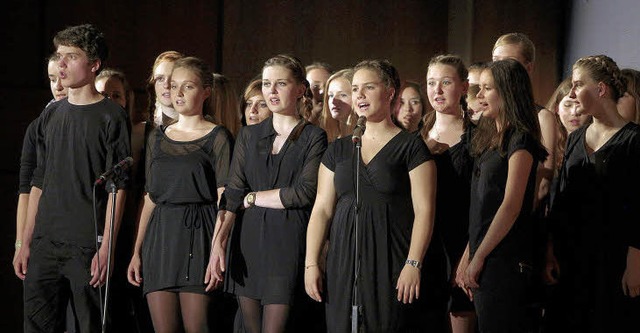 Einige der jungen Musical-Akteure des Clara-Schumann-Gymnasiums.   | Foto: Christoph Breithaupt