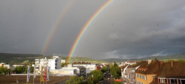 Zwei Regenbogen ber der Stadt &#8211;... Bewerber fr den Weil-Aktiv-Vorsitz.   | Foto: Lauber