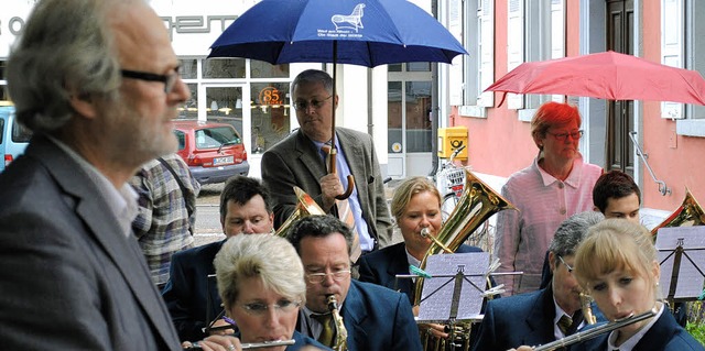 Wozu braucht es einen Schirmherrn? Bei...t der Stadtmusik wurde es jedem klar.   | Foto: Sedlak