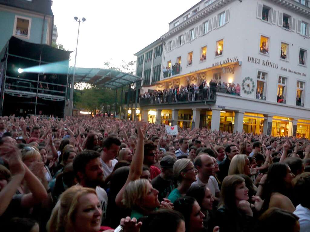 Stimmen 2012: Lenny Kravitz auf dem Lrracher Marktplatz.