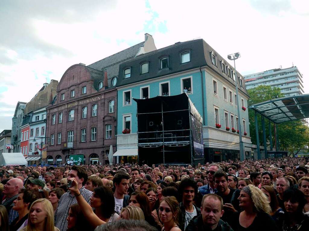 Stimmen 2012: Lenny Kravitz auf dem Lrracher Marktplatz.