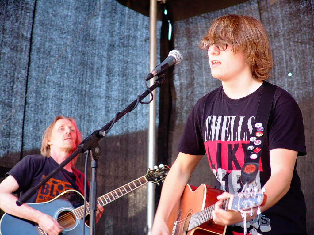 Auch die Rockband „Offroad“ der Jugendmusikschule trat auf dem Gutshofplatz auf