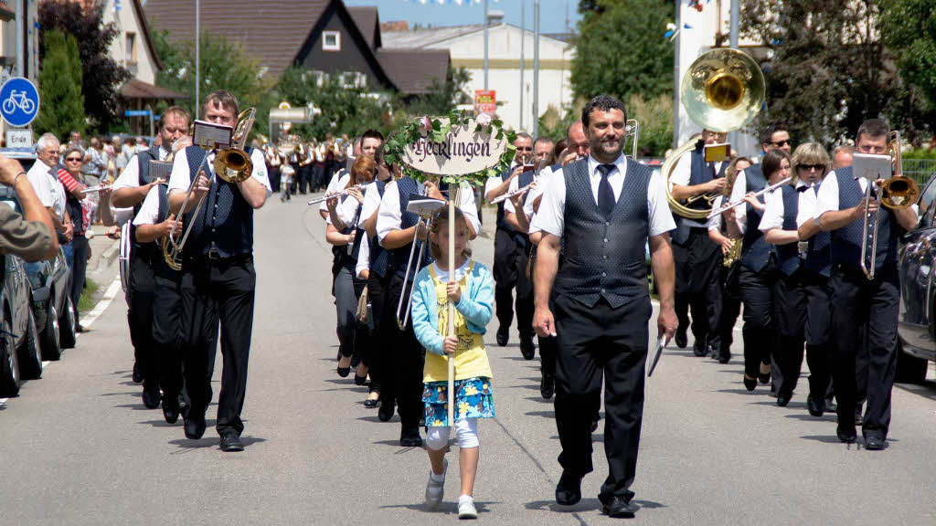 Festumzug der Musikkapellen aus dem Bezirk zum Jubilum 200 Jahre Musikverein Niederhausen