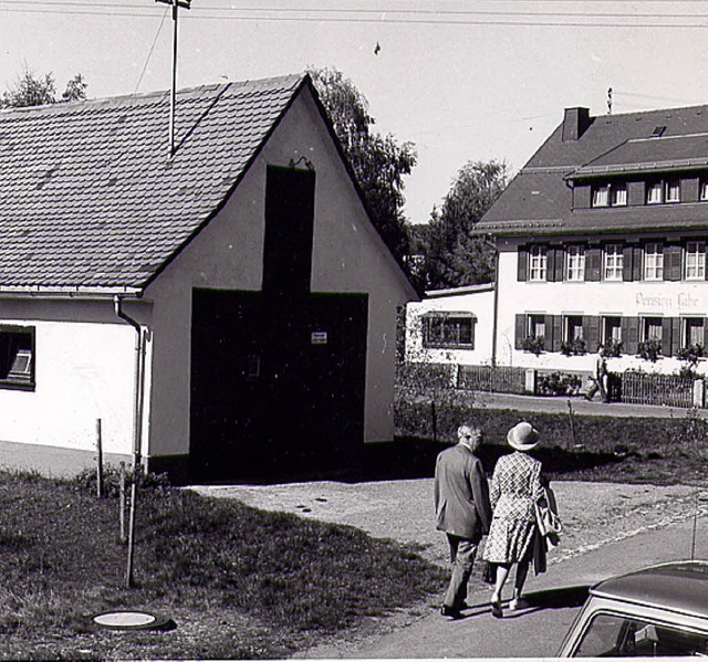 Dem Neubau des Feuerwehrgertehauses d...e des neuen Gerthauses. Horst a. bss  | Foto: Horst A. Bss