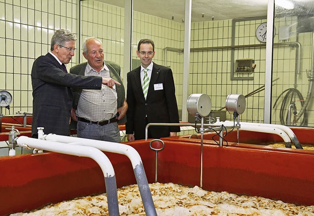 GENAU DA BRAUT SICH WAS ZUSAMMEN: Ober...r den Grbottichen der Ulmer Brauerei.  | Foto: schneider