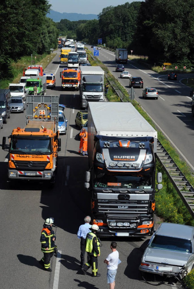 Unfall auf der B31a.  | Foto: Seeger