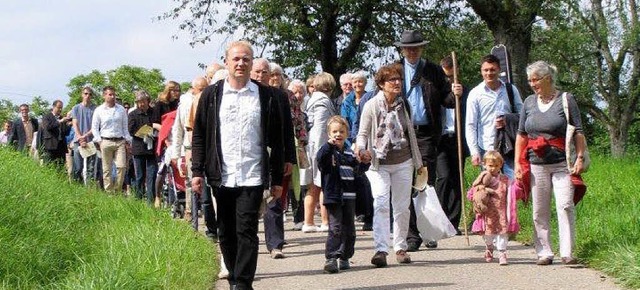 Gut gelaunt waren die Pilger beim Jakobusfest auf dem Weg.   | Foto: privat