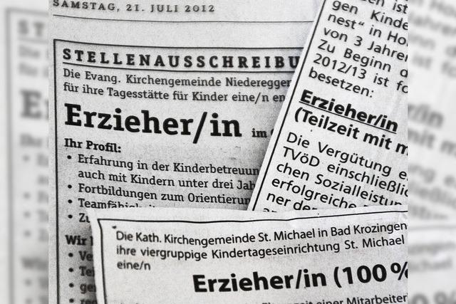 Im Landkreis werden hnderingend Erzieherinnen gesucht