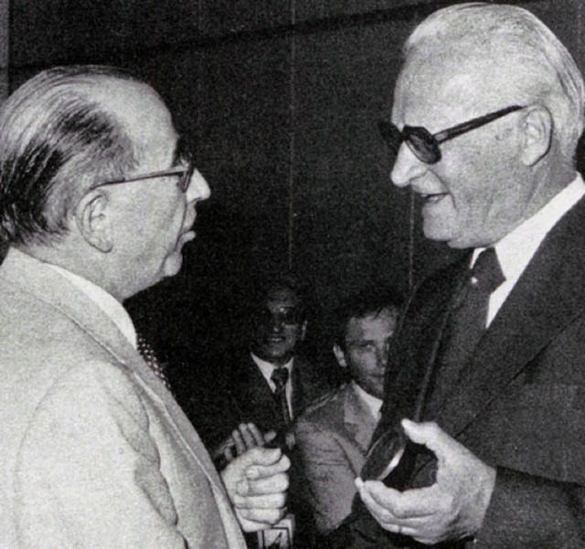 Charles Muller (rechts) mit seinem Freund Otto Boll   | Foto: Stadtarchiv