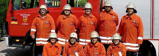 Eine Wettkampfgruppe der Feuerwehr  Wo...tkmpfen des Landkreises erfolgreich.   | Foto: privat
