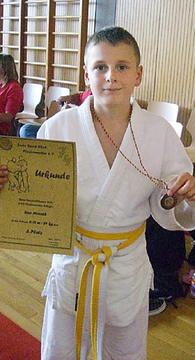 Trainiert ehrgeizig und hat Erfolg: De...e Judoka Rico Morath aus Hg-Ehrsberg.  | Foto: Privat