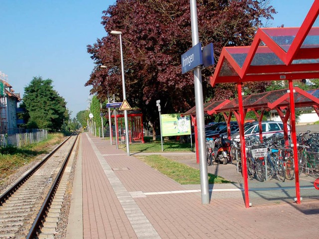 Der Haltepunkt Ihringen muss zu einem ...S-Bahn im 15-Minuten-Takt fahren kann.  | Foto: Agnes Pohrt
