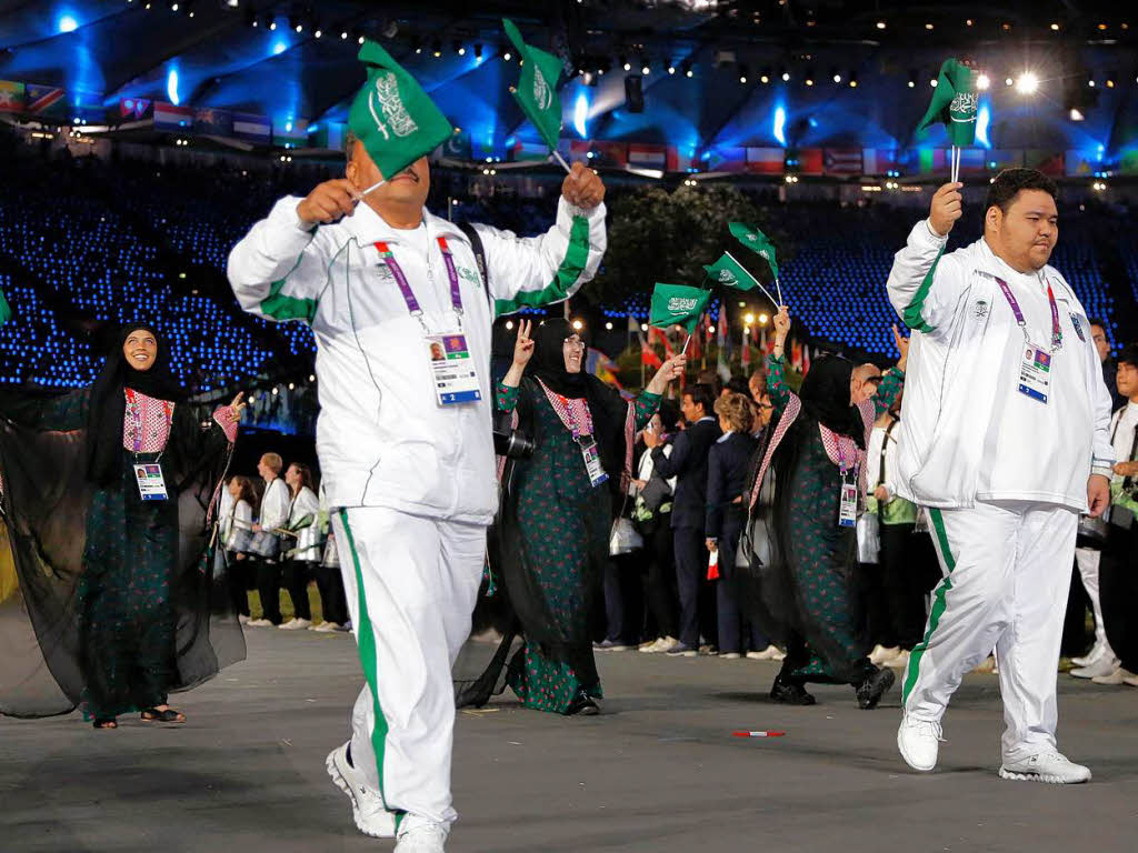 Athleten des Golfstaats Saudi-Arabien.