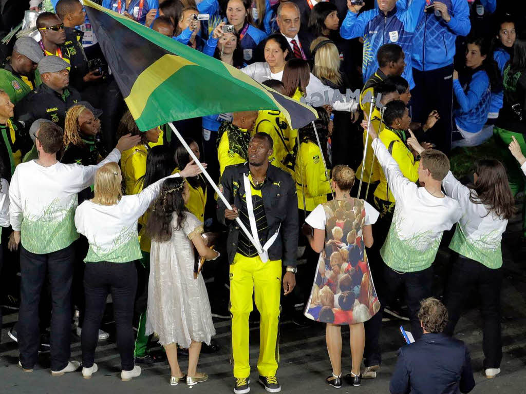 Ausnahmeleichtathlet Usain Bolt fhrt die jamaikanische Olympiaauswahl an.