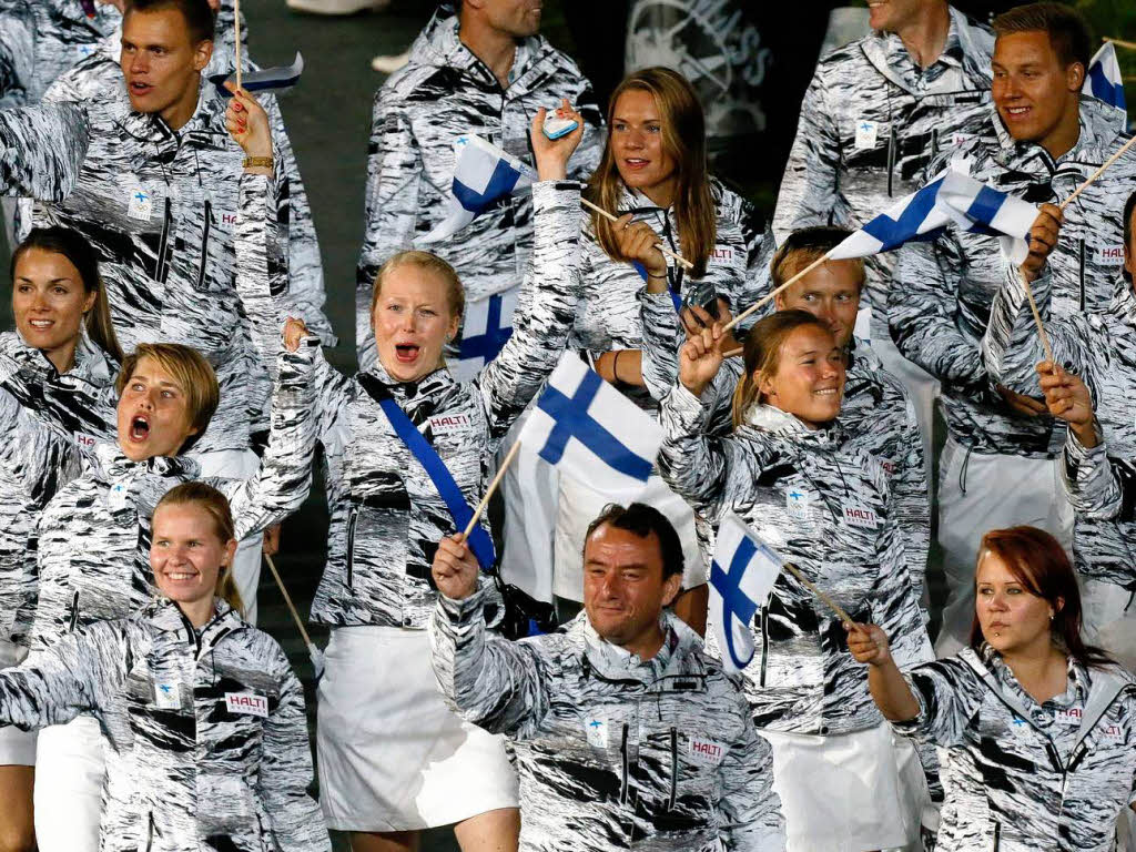 Die finnische Olympia-Delegation.