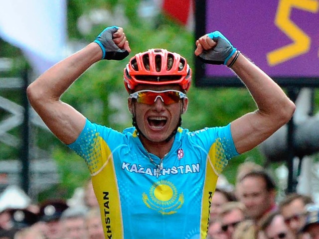 Der kasachische Radprofi Alexander Win... er bereits einmal die Silbermedaille.  | Foto: AFP
