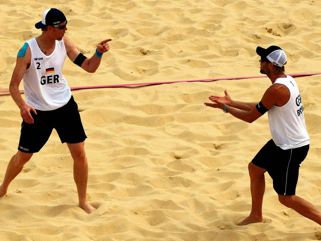 Beachvolleyball: Die deutschen Athleten Julius Brink und Jonas Reckermann.