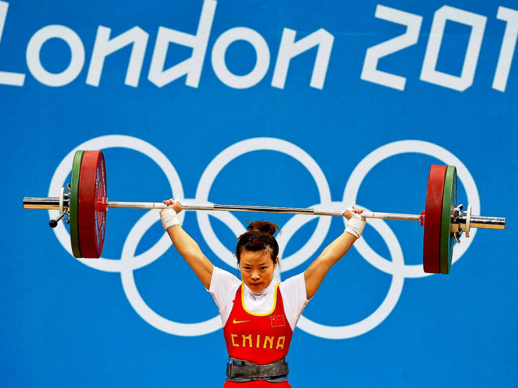 Gewichtheben, Mingjuan Wang aus China.
