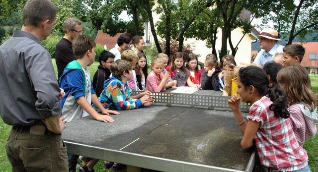 Die Schler der 4b der Schwarzenbergsc...Bleichacker angeschafft werden knnte.  | Foto: ZVG