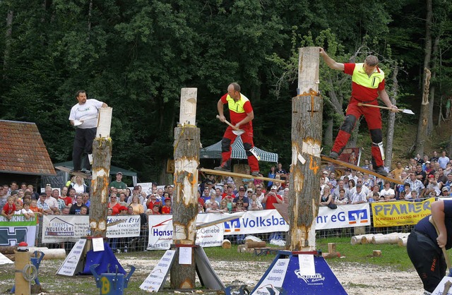 Gestern waren die Holzfllermeisterchaften  und die Eurojack-EM angesagt.   | Foto: heidi fssel