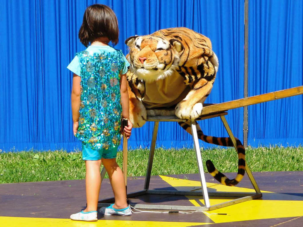 Kleine Akteure ganz gro: Amelie und der Tiger.