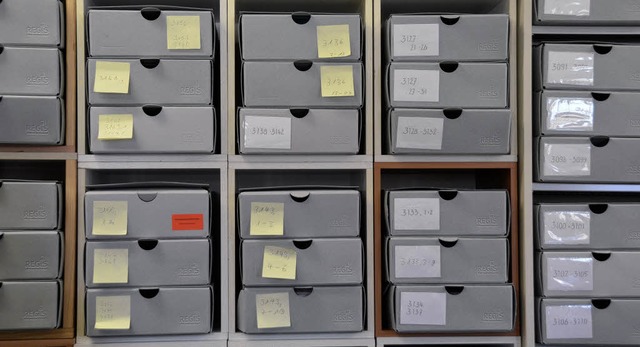 Rund 12000 Datenstze warten im Tagebucharchiv auf ihre Digitalisierung.   | Foto: Gerhard Walser