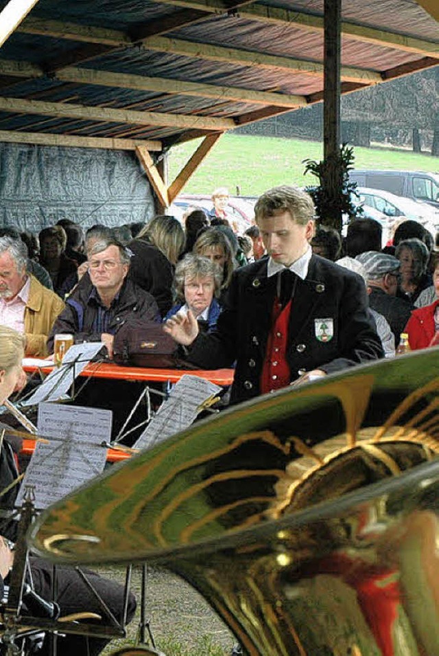 Die Trachtenkapelle Altenschwand spielte zum Frhschoppen auf.   | Foto:  Christiane Sahli