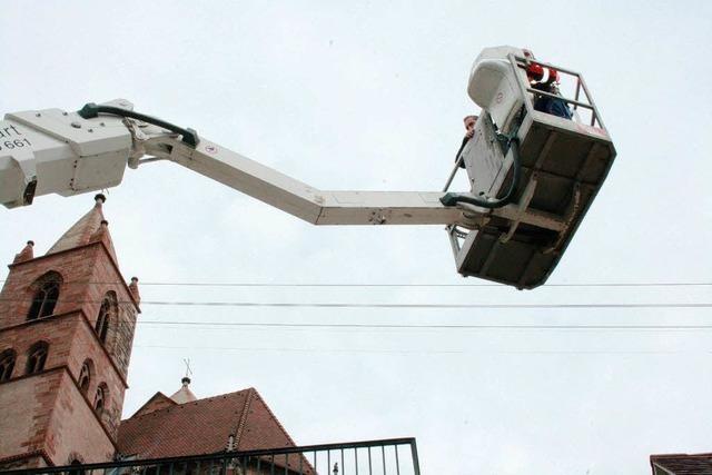 Neue Lampen beleuchten das Breisacher Mnster