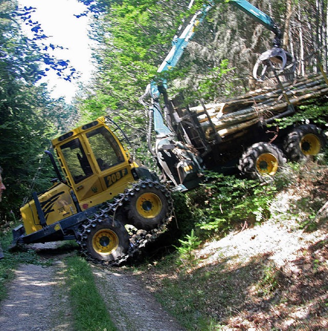 Die Rckmaschine im Einsatz am Hohkelch  | Foto: Fabry