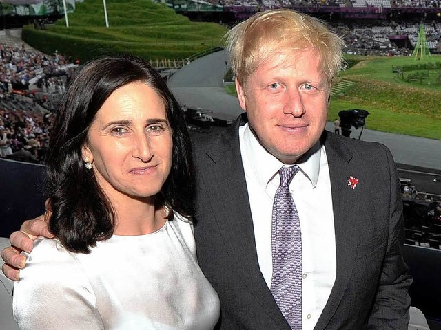 Olympia als Bhne: Londons Brgermeist...Johnson und seine Frau Marina Wheeler.  | Foto: dapd