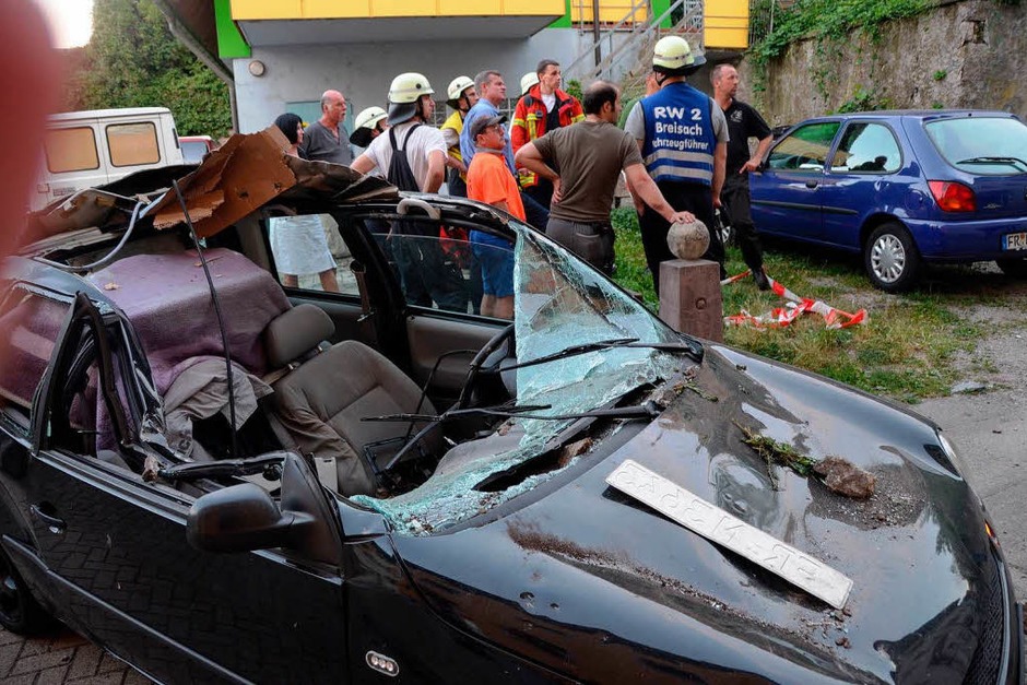 Breisach: Die Unglücksstelle in der Straße Marienau. (Foto: Frank Kreutner) Breisach: Die Unglücksstelle in der Straße Marienau. (Foto: Frank Kreutner)