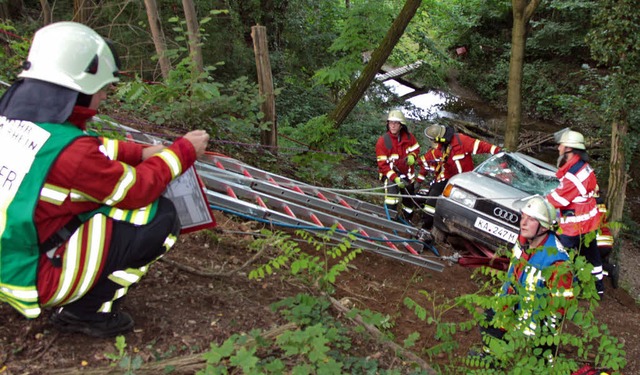 Auch die Absturzsicherungsgruppe kam zum Einsatz.   | Foto: Utke