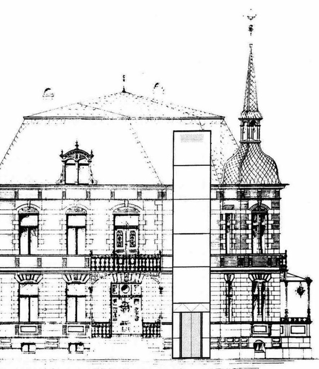 Der Wiederaufbau der Villa Rupp kostet...Eckturm und Haupteingang geplant ist.   | Foto:  Architekt Reiner Wenk