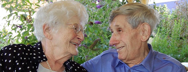 Paula und Franz Russ feiern &#8222;Eiserne Hochzeit&#8220;.   | Foto: Petra Wunderle