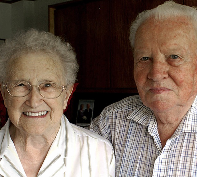 Agnes und Erwin Strittmatter feiern am Sonntag ihre diamantene Hochzeit.   | Foto: Werner Probst